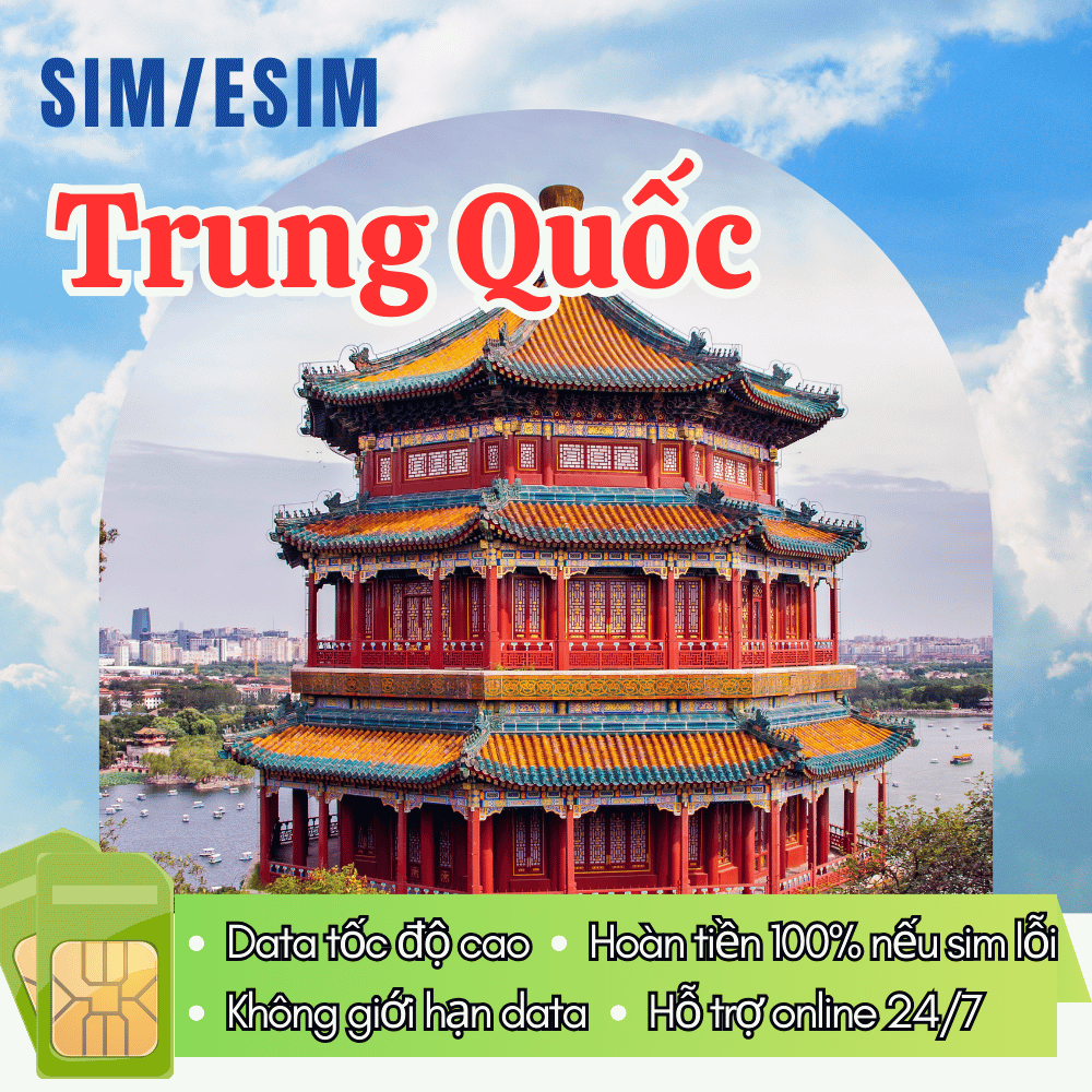 [ HỖ TRỢ 24/24 ] Sim Trung Quốc - SIm Du Lịch DATA Tốc Độ Cao 2GB/Ngày Hạn Sài 1 - 30 Ngày