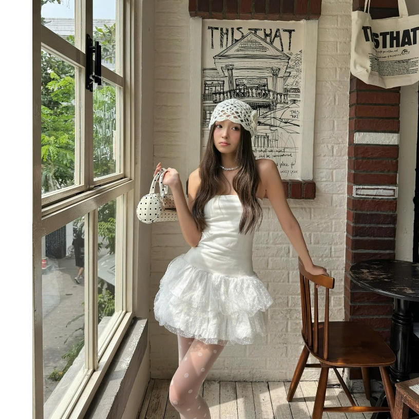 Đầm bí cúp ngực 2 tầng chấm bi | FIONA DRESS - CLÉLIE