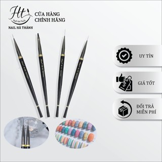  Cọ vẽ nail Niao cán đen vẽ siêu mảnh cao cấp lông mềm mượt vẽ nét đắp bột trang trí móng 