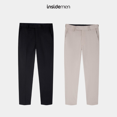 Quần Âu Nam Lamode công sở sinh viên Dáng Cropped màu đen - be LTR0020S0E