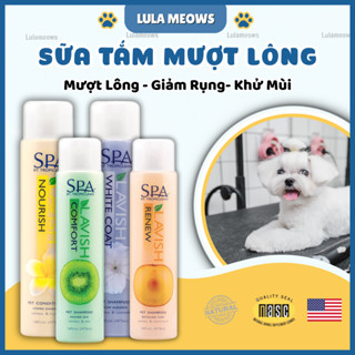  Sữa tắm Spa Tropiclean dưỡng lông siêu mềm mượt cho chó mèo xuất xứ Mỹ 