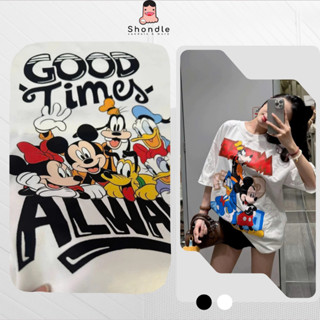  Áo Thun Nữ Hình In Mic Good Times Cao Cấp Form Rộng Vải Cotton 2 Chiều Full Tag Mạc Chuẩn Shondle 