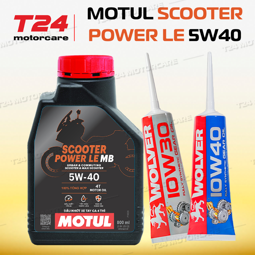 Dầu nhớt MOTUL SCOOTER POWER LE 5W40 dành cho xe máy