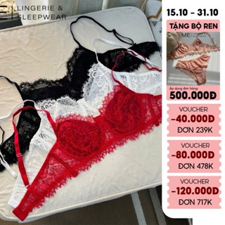 Áo lót ngực ren viền mi có gọng màu trắng đen không đệm có khe nhét thêm mút mỏng gợi cảm nhẹ tênh cao cấp Melingerie