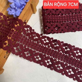 Ren chỉ cotton trang trí ,có 6 màu, size 7cm ( 3  mét)