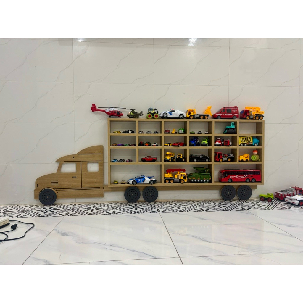 Kệ để xe mô hình xe ô tô bằng gỗ