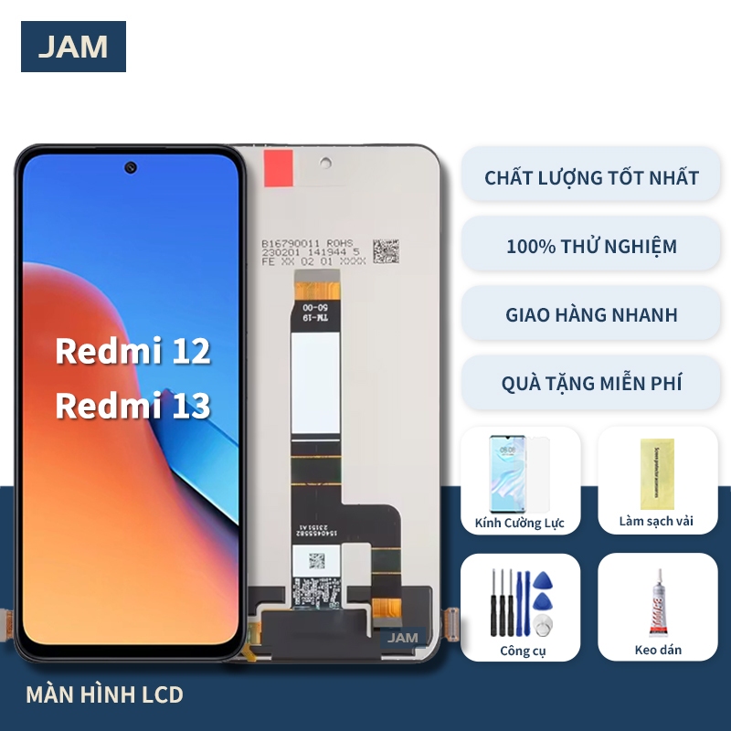 Dành Cho Xiaomi Redmi 12 Redmi 13/Redmi Note 12R/Redmi Note 13R/Poco M6 4G/Poco M6 Pro 5G Màn hình LCD để thay thế