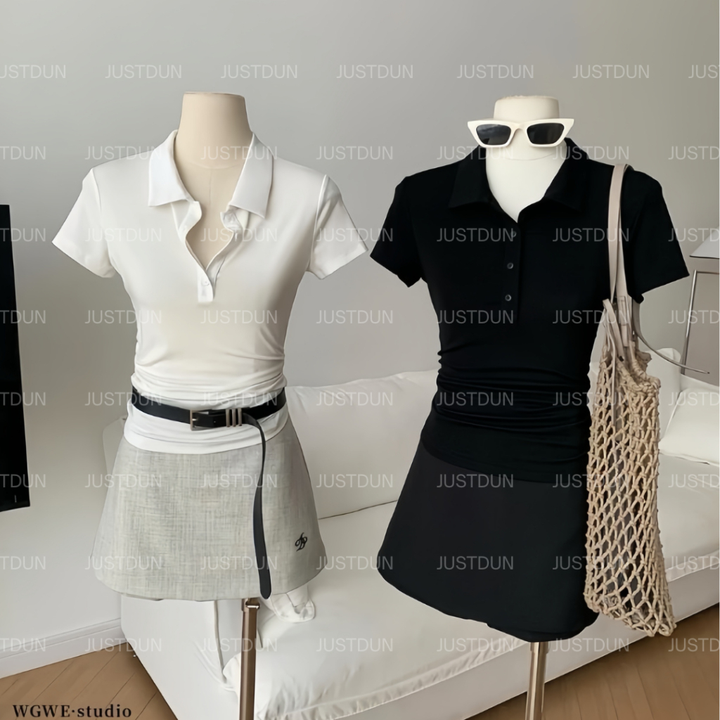 Áo Thun Nữ Cộc Tay Cổ Đức Khuy Cúc Ôm Body , Polo Cộc tay Cotton Mịn Thoáng Mát Top Women KENCO A2149 | BigBuy360 - bigbuy360.vn