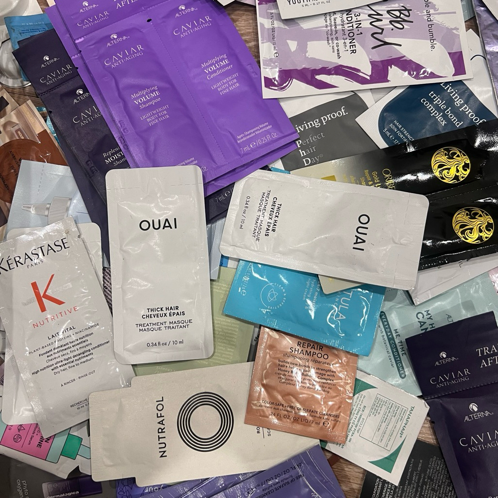 [gift sephora] Sample dưỡng tóc các hãng
