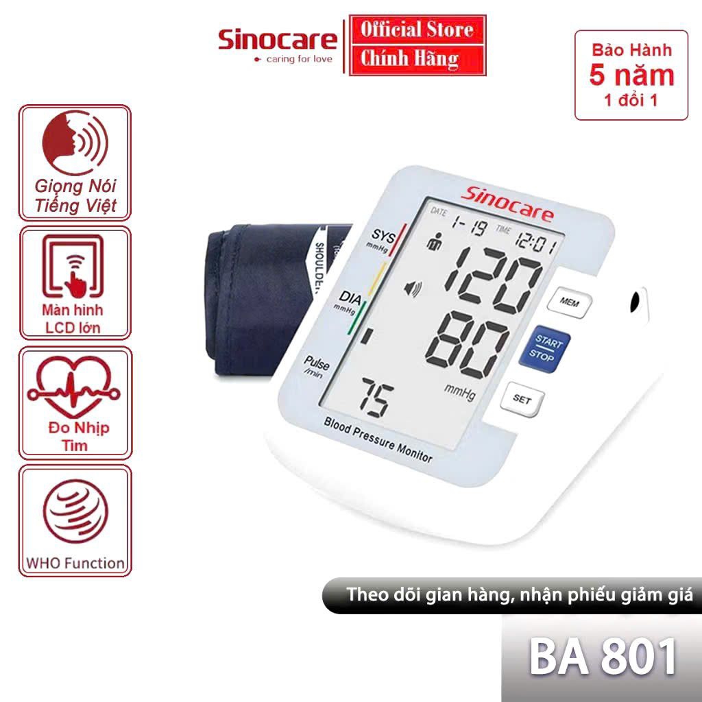 MÁY ĐO HUYẾT ÁP CHÍNH HÃNG GIỌNG NÓI SINOCARE BA-801