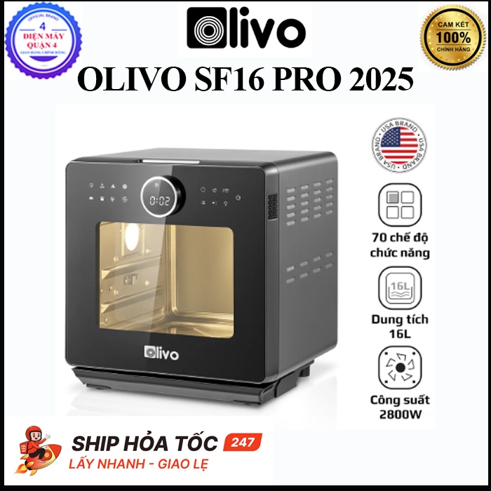 OLIVO SF16 PRO -- Nồi Chiên Hấp Đa Năng OLIVO SF16 PRO 2025 – Bản Nâng Cấp 70 Chế Độ Cài Sẵn