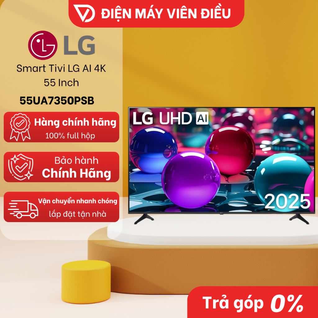 [FREESHIP NGHỆ AN] 55UA7350PSB - Smart Tivi LG AI 4K 55 Inch – Hình Ảnh Sắc Nét, Chính Hãng