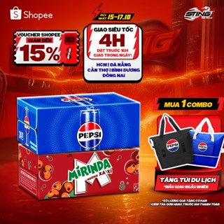 [Giao Siêu Tốc] Combo 1 Thùng Pepsi và 1 Thùng 24 Lon Mirinda Xá Xị (320ml hoặc 350ml/lon)