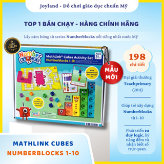   Hàng nhập khẩu Mỹ  Bộ học toán Mathlink Cubes Numberblocks số đếm 1-10 Learning Resources 