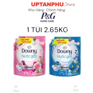  Nước Giặt DOWNY 2 Trong 1 Túi Biển Xanh Tươi Mát  Vườn Hoa Thơm Ngát 2.65KG 