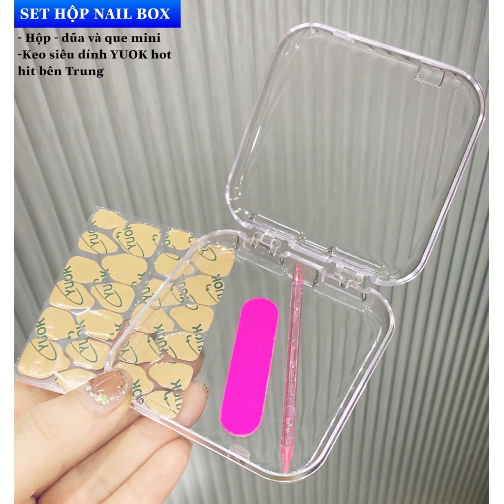 Combo 3 Hộp Nailbox + keo + dũa