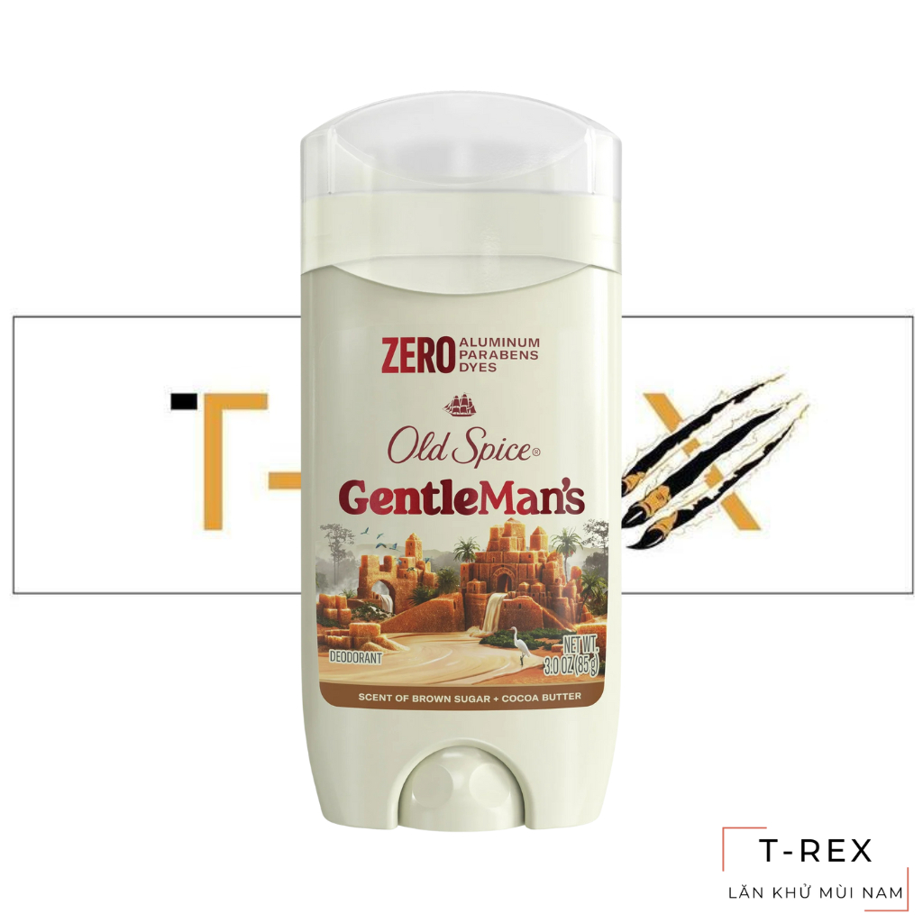 Lăn Khử Mùi Old Spice GentleMan's Blend Brown Sugar & Cocoa Butter 85Gr (Sáp Trắng)