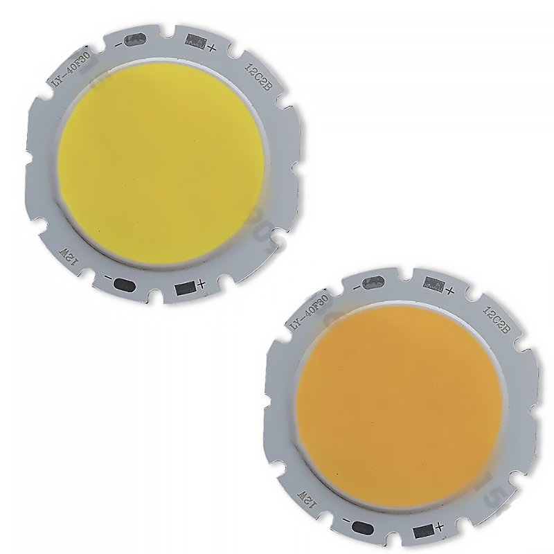 Mắt led cob 12W (36v-41v) | Kích Thước 40x30mm | Ánh Sáng - Trắng - Vàng