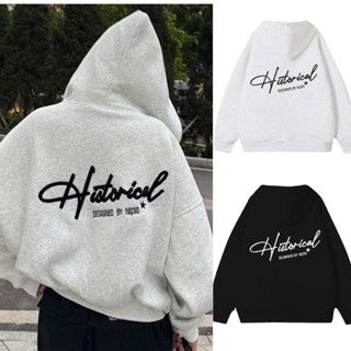  Áo Khoác Nỉ Dày 2 Da Hoodie Zip COTTON Form Boxy Thêu Xù NQ30 HISTORICAL Fom Rộng Áo Hoodie Nỉ Bông 