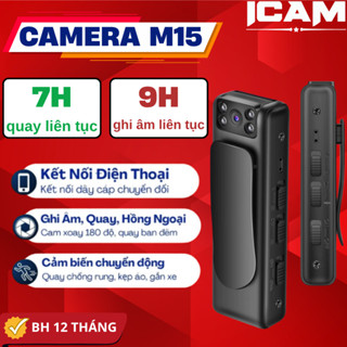 Camera m15 không dây sài pin 10 giờ tiện lợi quay phim mọi nơi, Camera mini cao cấp góc quay rộng