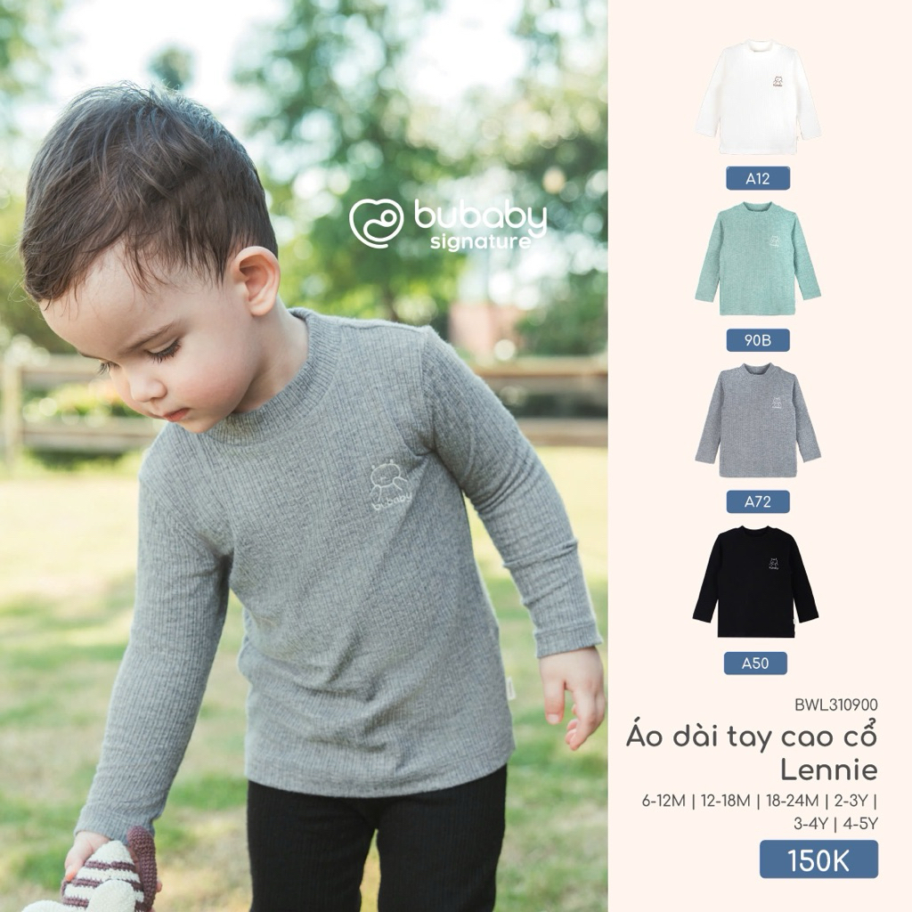 [ Bu Baby ] Áo giữ nhiệt Bu dài tay cao cổ Lenni cho bé trai bé gái