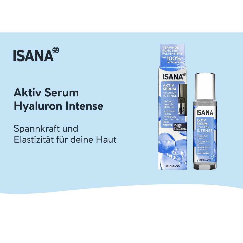 Serum Isana Aktiv Hyaluron Triple cấp nước gấp 3 lần.