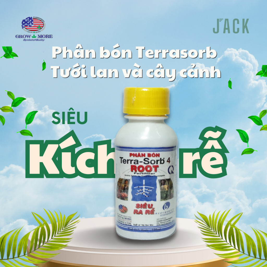Phân Bón Siêu Kích Rễ Cho Lan, Hoa, Cây Cảnh - Terra Sorb 4, thương hiệu Grow More - 100ml