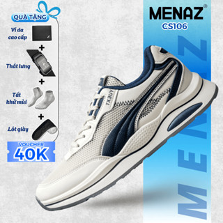  Giày Thể Thao Nam MENAZ CS106 Đế Cao Su Nguyên Khối Êm Nhẹ Da Cao Cấp Bền Bỉ Kiểu Dáng Trẻ Trung 