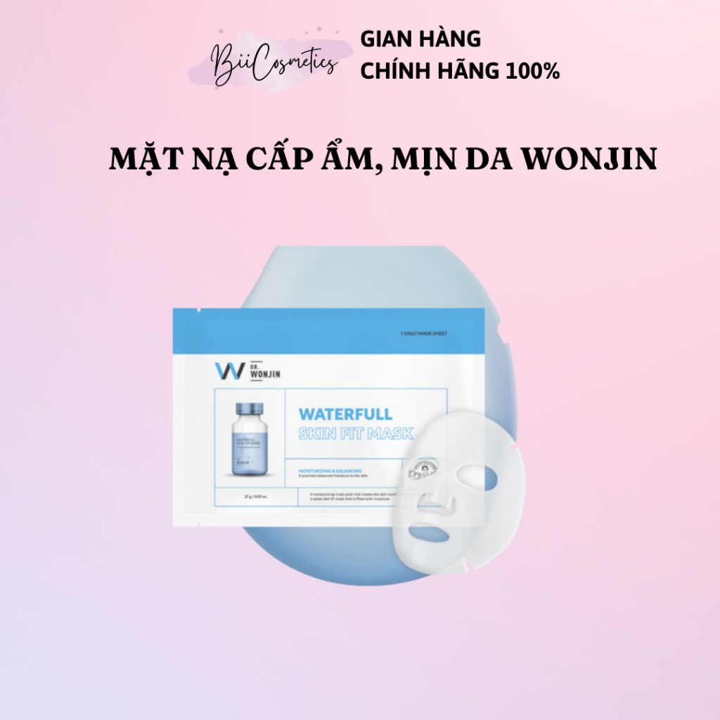 [Lẻ 1 miếng] Mặt Nạ WonJin Waterfull Skin Fit cấp ẩm giảm mụn 27g