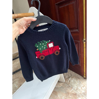  Áo Len Nam Ô Tô Cây Thông Noel Xanh Navy HaM 