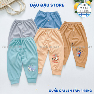   LOẠI ĐẸP  Set 10 Quần Dài Thu Đông Tăm  Dày Đẹp Mềm Mịn Cho Bé Gái Bé Trai 4-15kg TAM-QL11 Đậu Đậu Store 