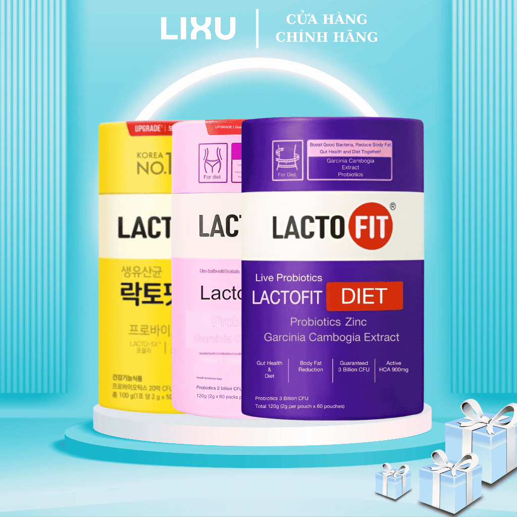 Men Vi Sinh Lacto Fit Hàn Quốc Cải Thiện Đường Ruột, Hỗ Trợ Người Ăn Kiêng, Giảm Cân 60 Góix2g