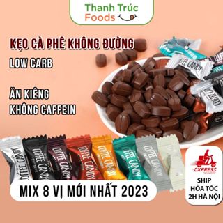 [Mix 8 vị] Kẹo cà phê không đường Coffee Candy Gói 100g -  500g Thanh Trúc Foods
