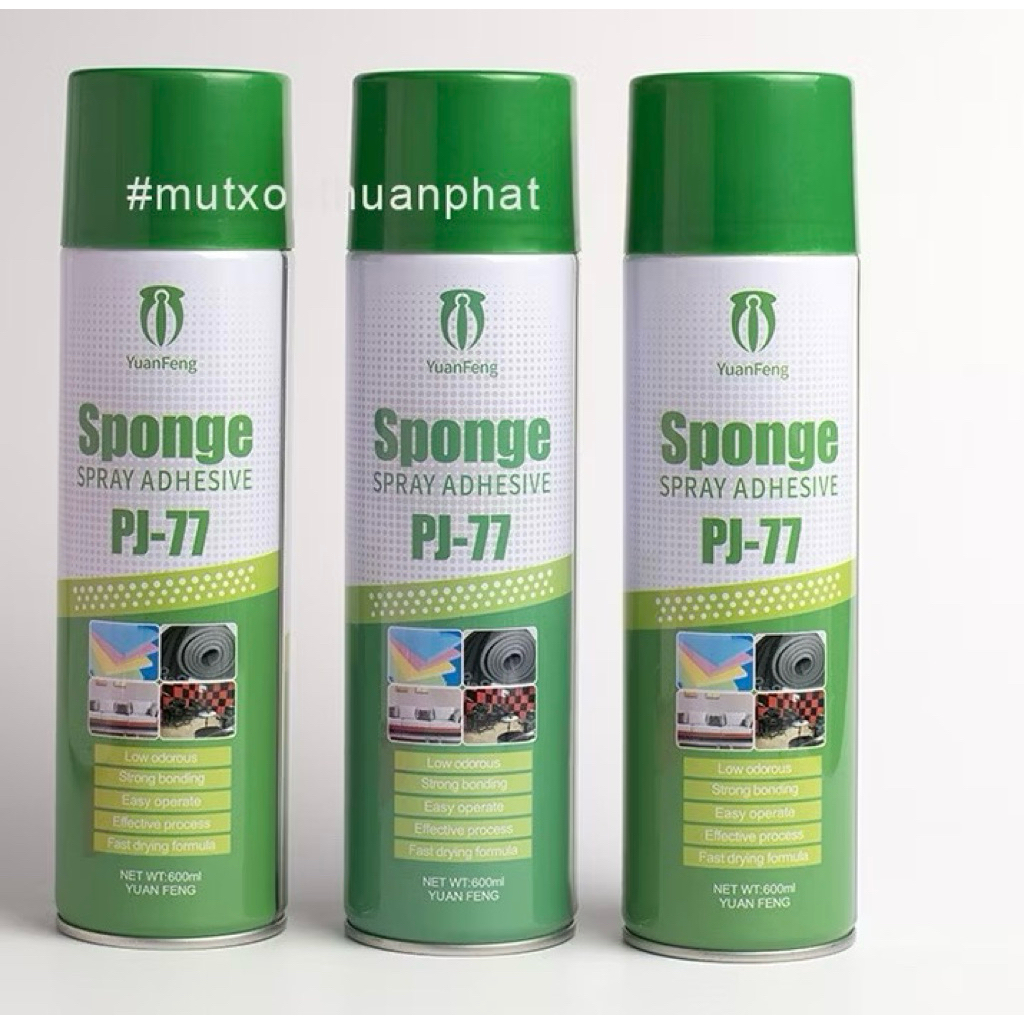 Keo Xịt đa năng Sponge PJ-77 [ Hỗ trợ thi công xốp dán tường ]
