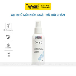 Xịt Khử Mùi Kiểm Soát Mồ Hôi Chân Ziaja 100ml Không Chứa Cồn, Thấm Hút Nhanh Qua Da EUPC STORE