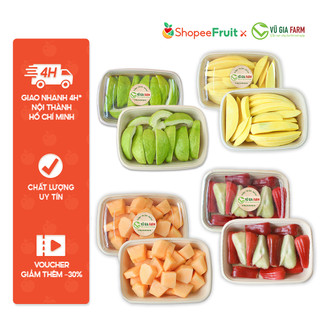 [ HCM] COMBO 4 HỘP SIÊU HỜI Trái Cây Cắt Sắt Tự Chọn - Vũ Gia Farm