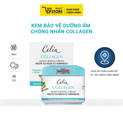 Kem Bảo Vệ Dưỡng Ẩm Giảm Nhăn Collagen Celia 50ml Lành Tính, An Toàn Cho Mọi Loại Da EUPC STORE