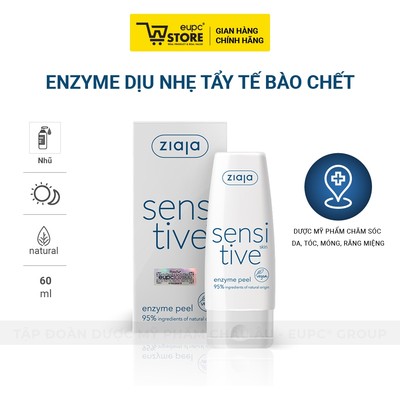 Enzyme Dịu Nhẹ Tẩy Tế Bào Chết Ziaja Sensitive 60ml Thích Hợp Dùng Chăm Sóc Mọi Loại Da EUPC STORE