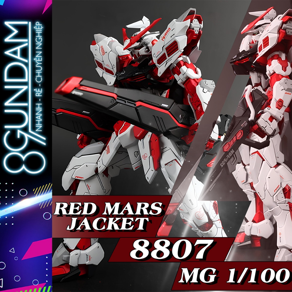 [CÓ SẴN] Mô Hình Lắp Ráp MG 8807 Red Mars Jacket Fighter (tặng decal nước)