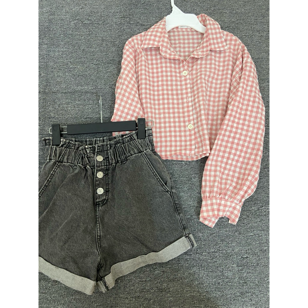 Quần short jeans Lime orange size 27