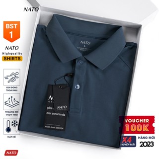  Áo Thun Polo Nam Nato Basic Form Regular Màu Trơn Vải Cotton Cá Sấu Cao Cấp Tay Ngắn Có Cổ 260Gsm 