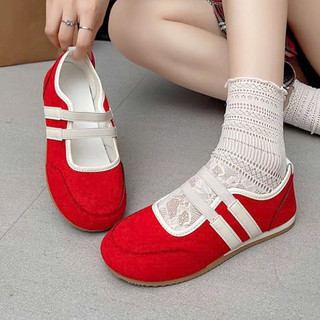  Giày nữ bup bê cao cấp đế  bệt quai chun 3 màu QCCC Ballet 