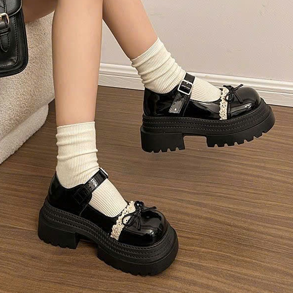 Giày oxford Lolita nữ đế 7 cm cao cấp NABI