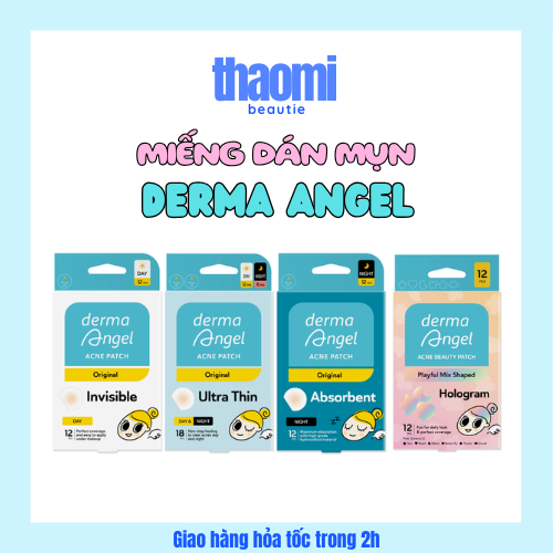 Miếng Dán Mụn Ngày Đêm Hologram Derma Angel Acne Beauty Patch