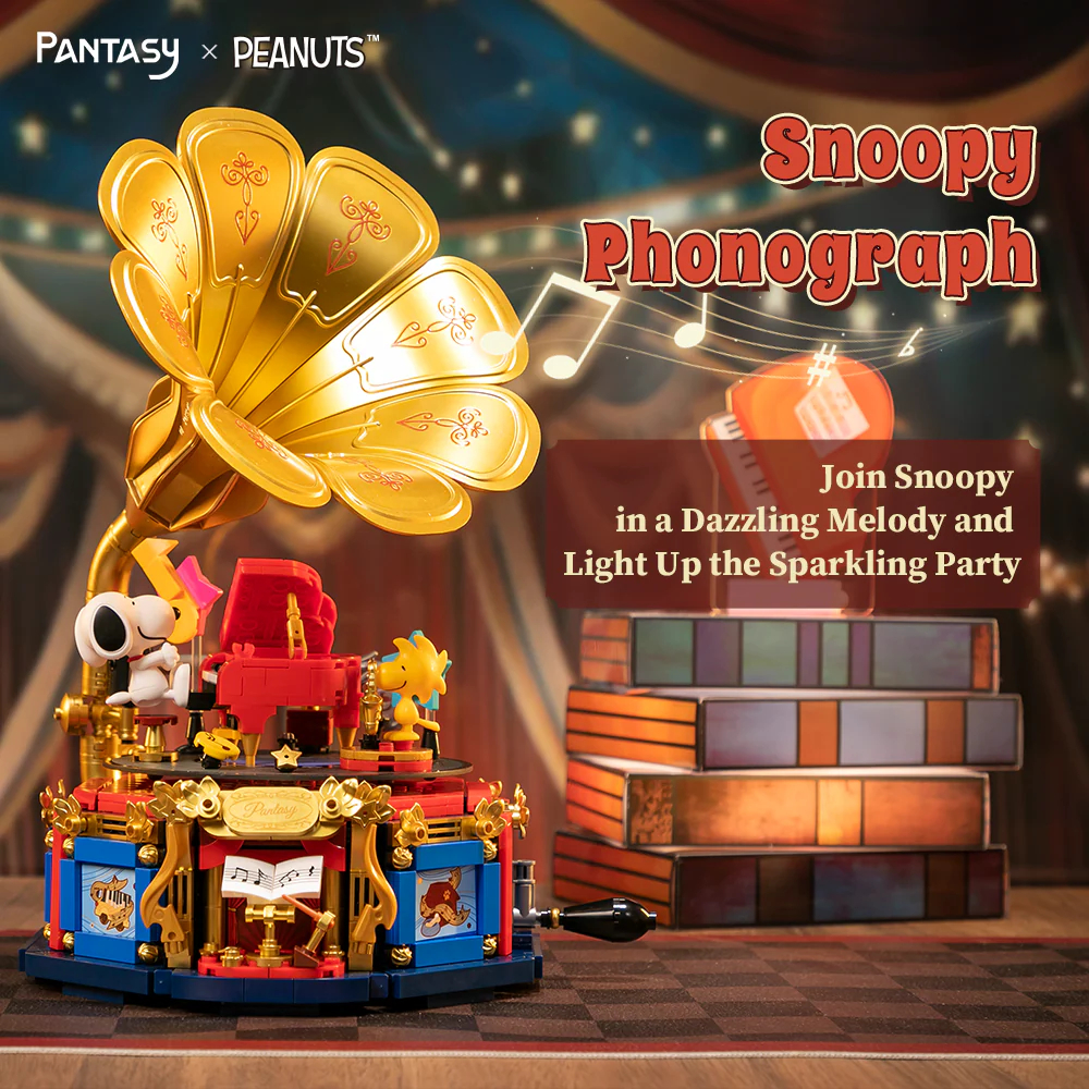 PANTASY Xếp hình PEANUTS Snoopy Pantasy: Snoopy's Phonograph - Máy hát đĩa của Snoopy 5498 (86911)