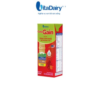 (HSD T12-2026) Thùng 48 Hộp Sữa Pha Sẵn Vitadairy Colos gain 110ml/Hộp.