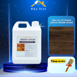  Nước sơn lên màu gỗ gốc nước màu Walnut màu lau Walnut giúp gỗ lên màu tự nhiên thấy vân gỗ nhanh khô dễ thi công 