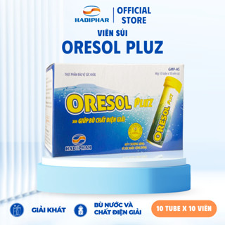 (Hộp 10 tube x 10 viên) Viên sủi bù nước và điện giải Oresol pluz