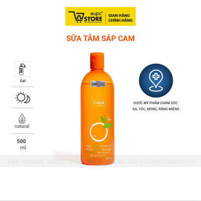 Sữa Tắm Sáp Cam Ziaja 500ml An Toàn Lành Tính, Vệ Sinh Hàng Ngày Cho Mọi Loại Da EUPC STORE