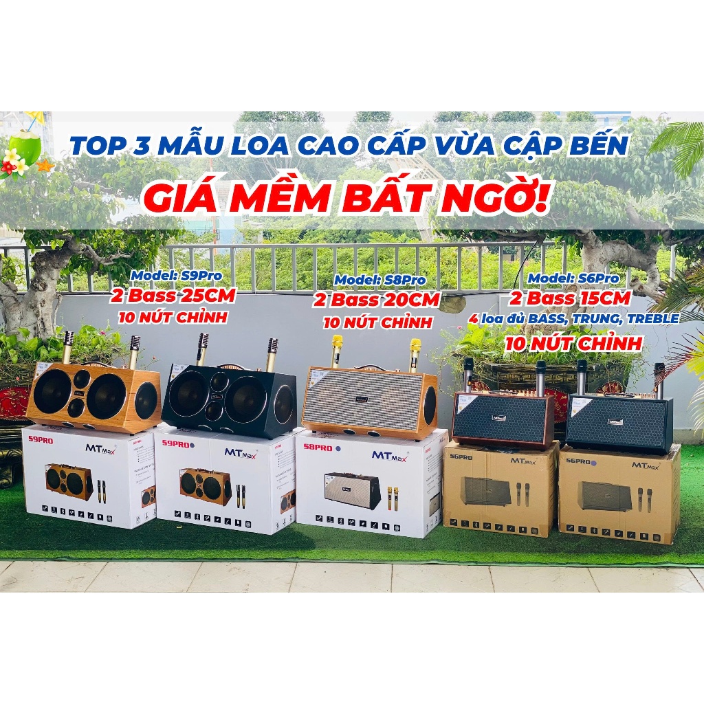 Loa karaoke xách tay hot trend - S6 pro , S8 pro , S9 pro , MT888 Micro UHF Chống hú